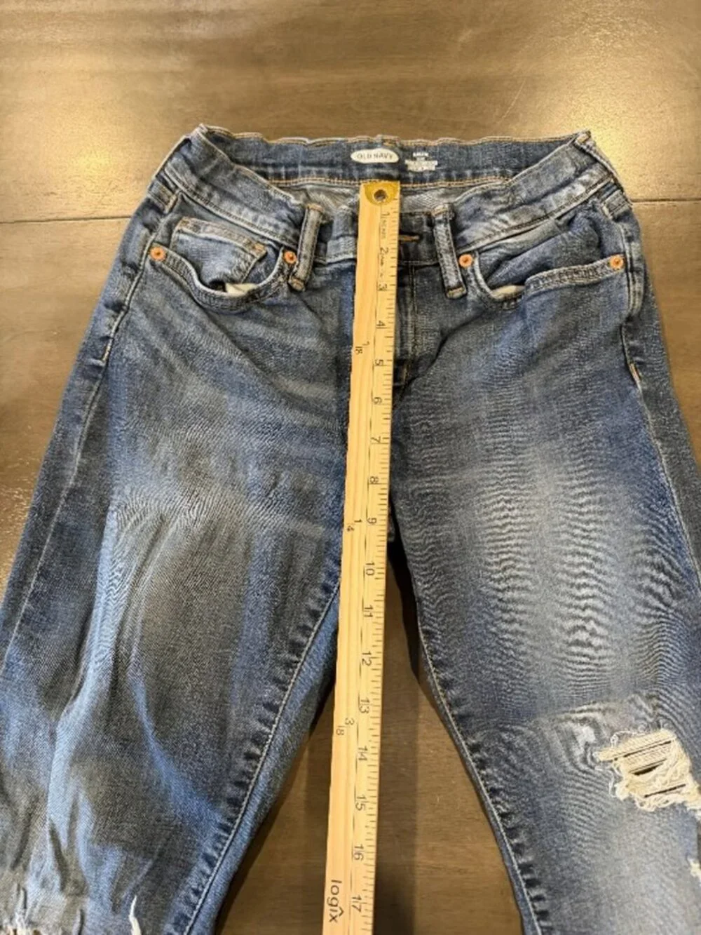 Old Navy Boys Karate Slim Built-In Flex Distressed Jeans Blue Size 10